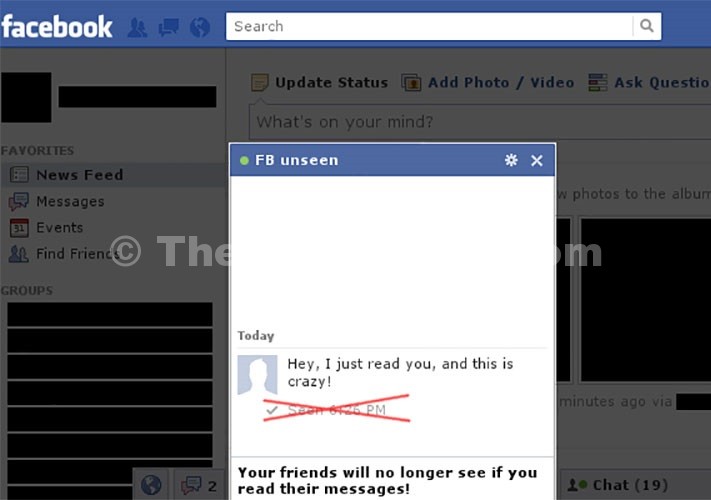 Keep FaceBook Messages UnSeen