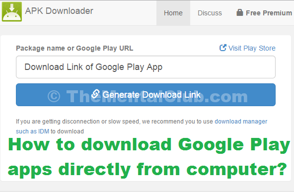 download Google Play apps directly from computer