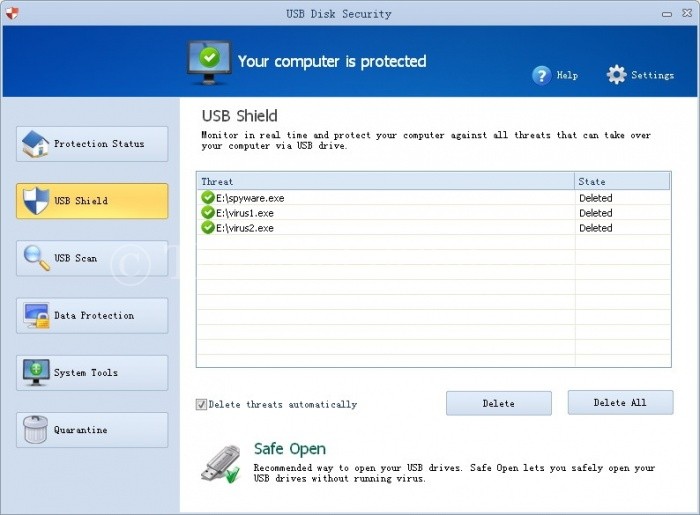 USB Disk Security protects your computer from infected USB drives