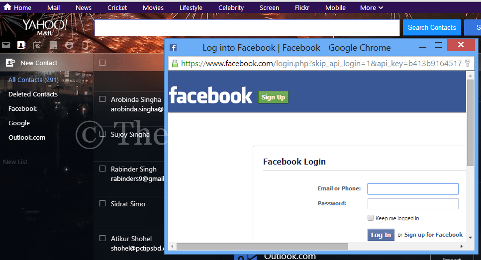 Extract Email Address From All Facebook Friends