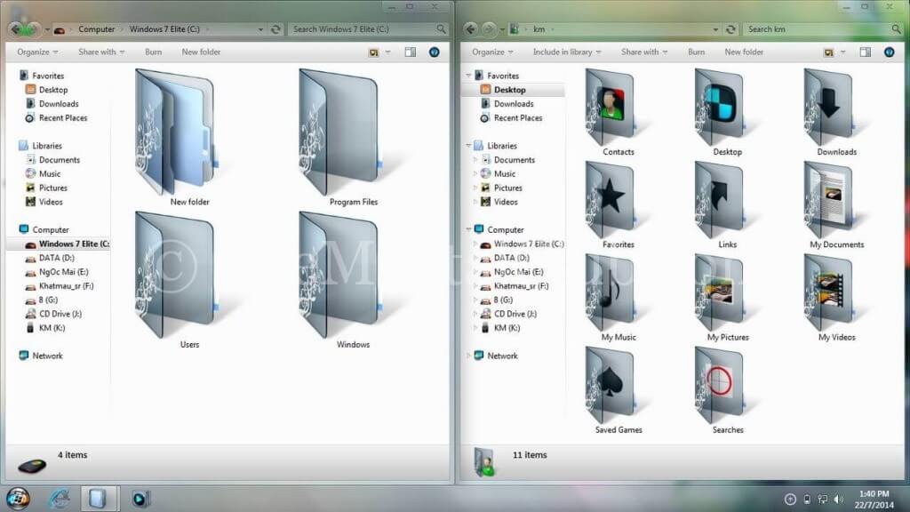 Windows 7 Elite Folder icons