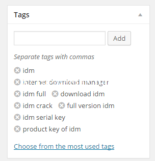 what is tags
