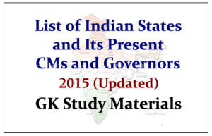List of current Indian chief ministers (2015)