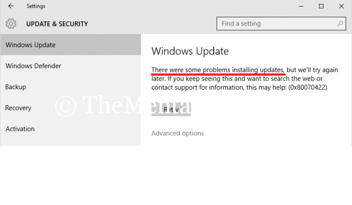 disable automatic update service in windows 10