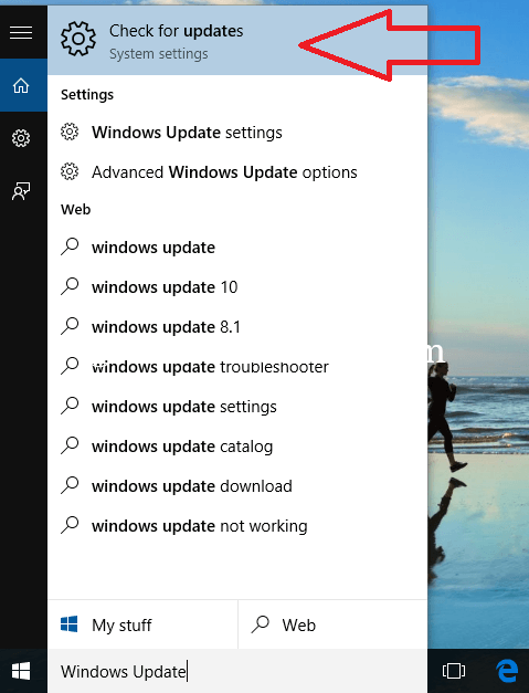 windows update setting