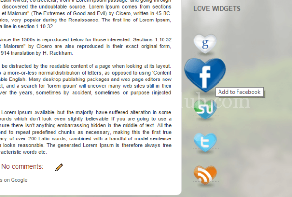 love widget for blogger