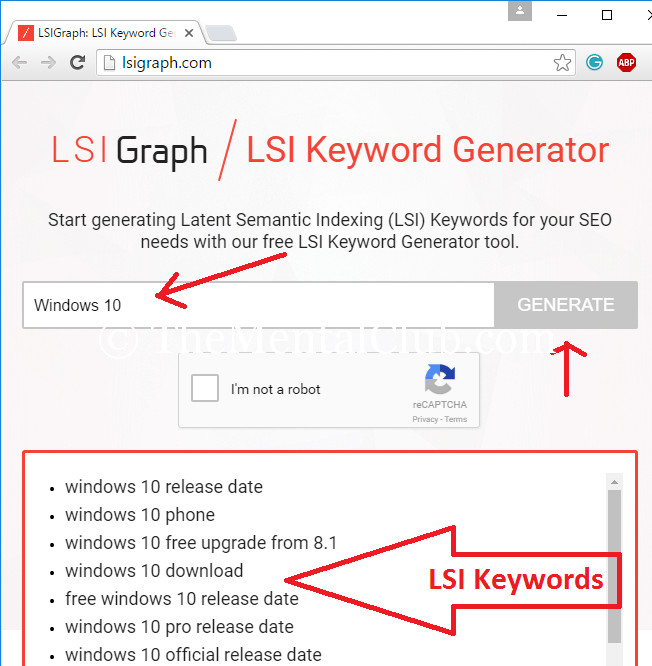 LSI Keywords Generator