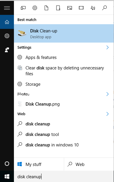 disk clean-up