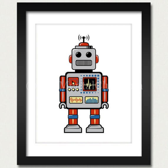 Retro Robot Print