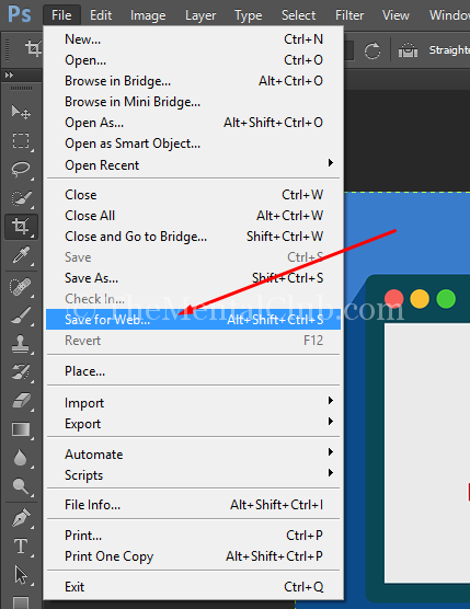 Save for Web and Optimize Image for WEB in Photoshop