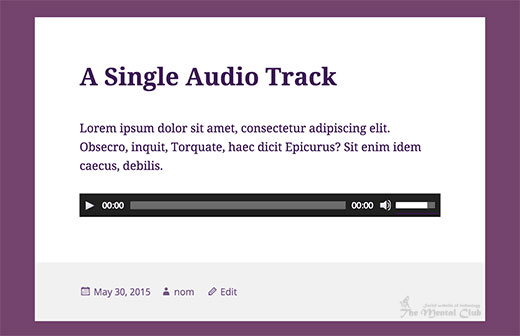 a-single-audio-track