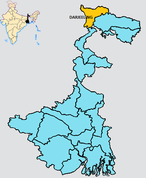 Location map of Darjeeling District