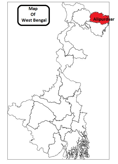 Location map of alipurduar district