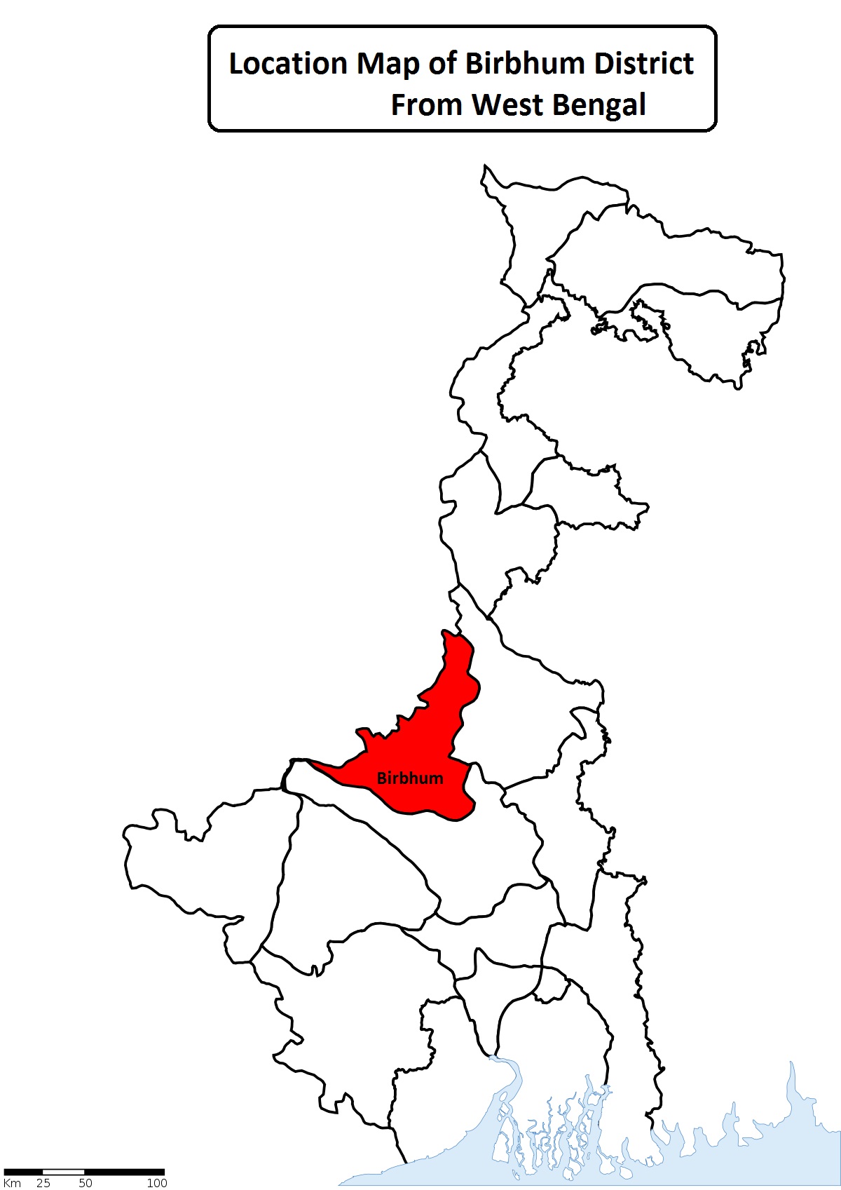 Location map of birbhum district