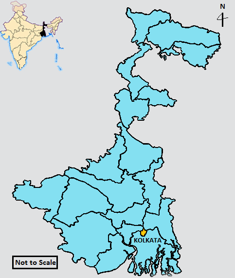 Location map of Kolkata