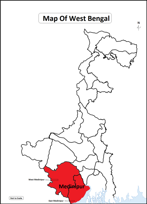 Location map of Medinipur District