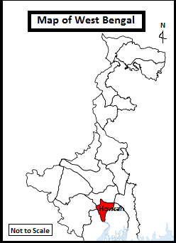 Location map of howrah District
