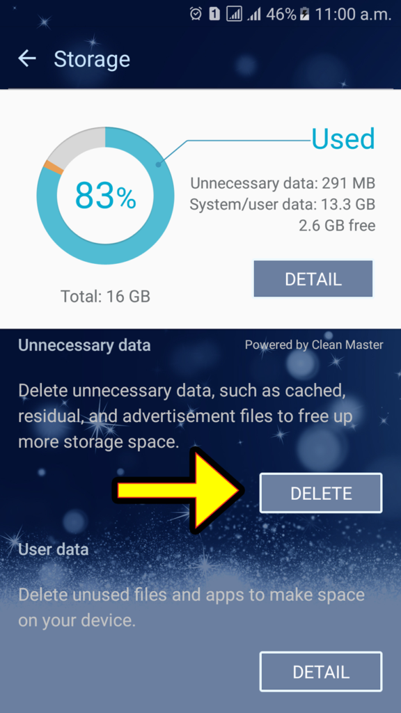 Remove un-necessary data from your android phone