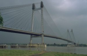 Second Hooghly Bridge or Vidyasagar Setu in Rainy Season