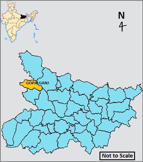 Location Map of Gopalganj District.