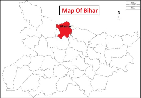 Location map of Sitamarhi District