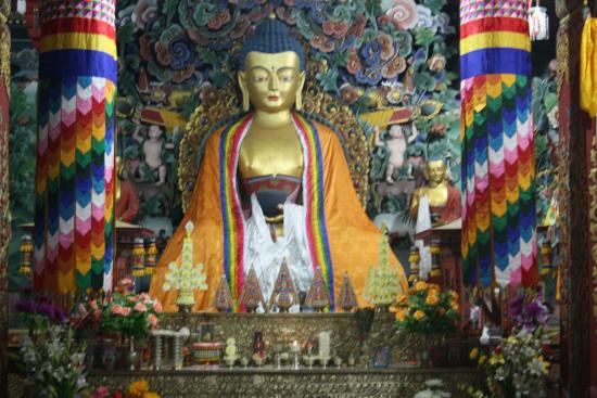 Buddha statue inside the Royal Bhutan Monastery