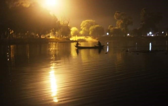 Hazaribagh Lake at night