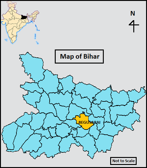 Location Map of Begusarai District