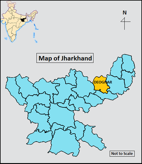 Location Map of Deoghar District