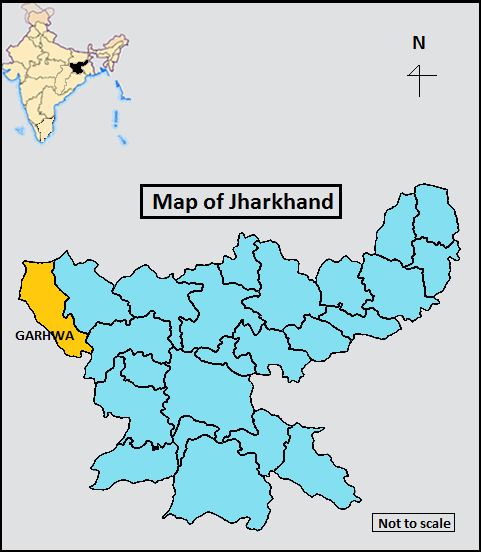 Location Map of Garhwa district