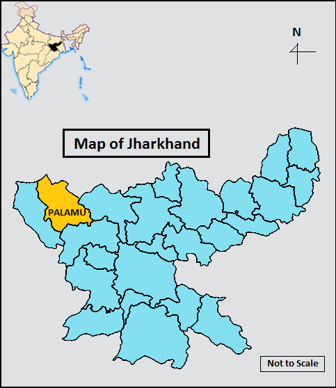 Location Map of Palamu District