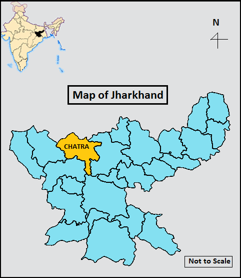 Location map of Chatra District