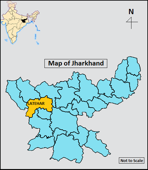 Location Map of Latehar District