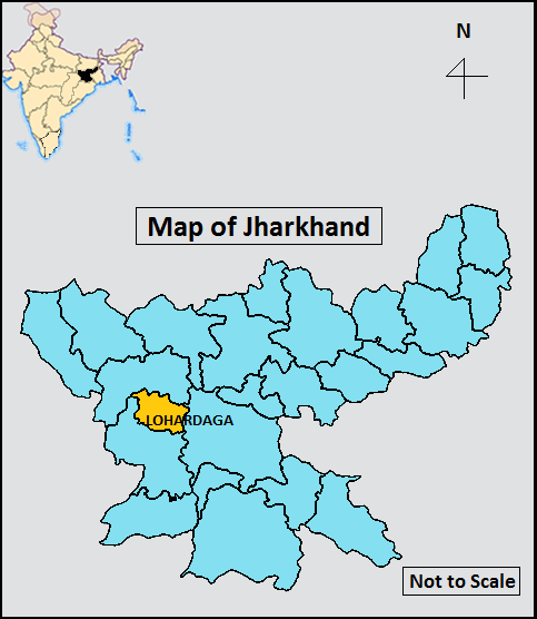 Location Map of Lohardaga District