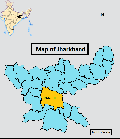 Location Map of Ranchi District