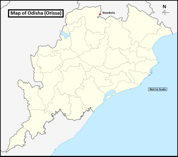 Location Map of Rourkela
