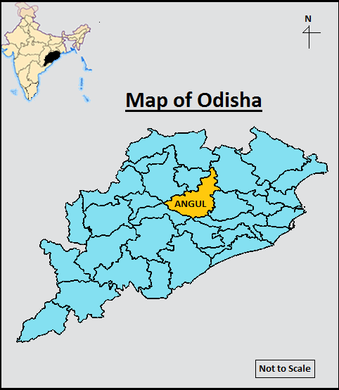 Location Map of Angul District