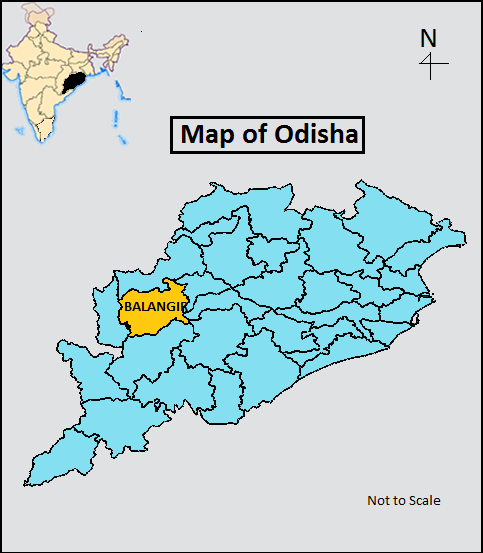 Location Map of Balangir District