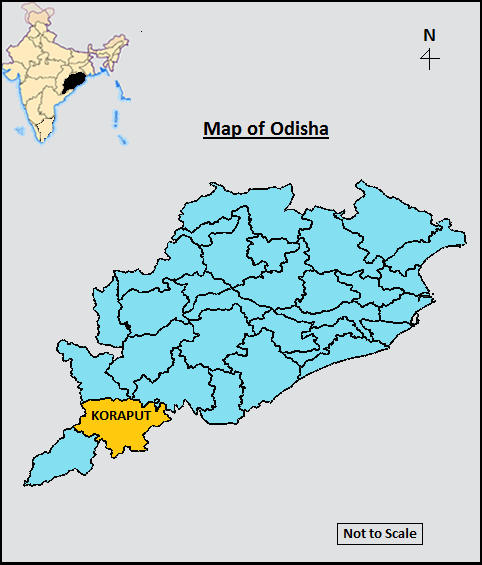Location Map of Koraput District