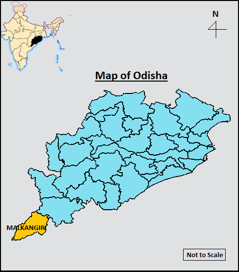 Location Map of Malkiangiri district