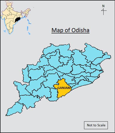 Location Map of Ganjam District