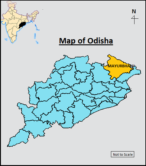 Location Map of Mayurbhanj District