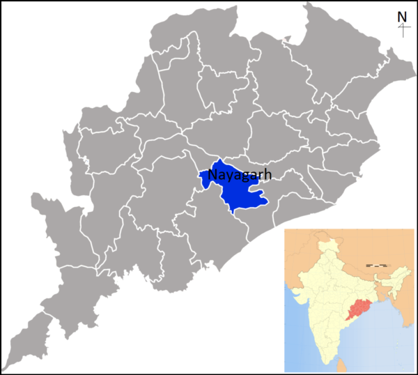 Location Map of Nayagarh District