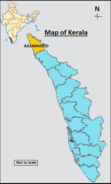 Location Map of Kasaragod District