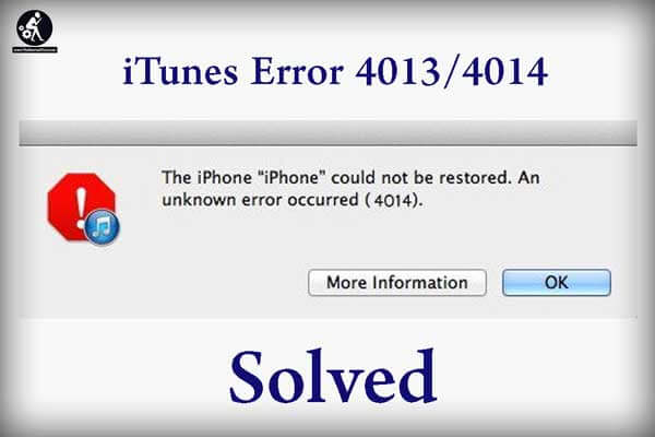 Fix iTunes 40134014 Error Solution