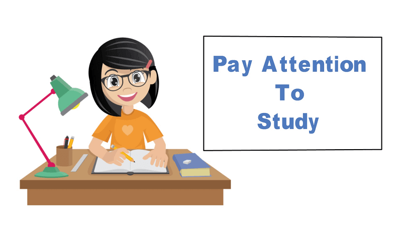 Pay attention to study, prepare for the upcoming test exam