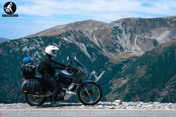 Exploring the world while traveling on a motorcycle