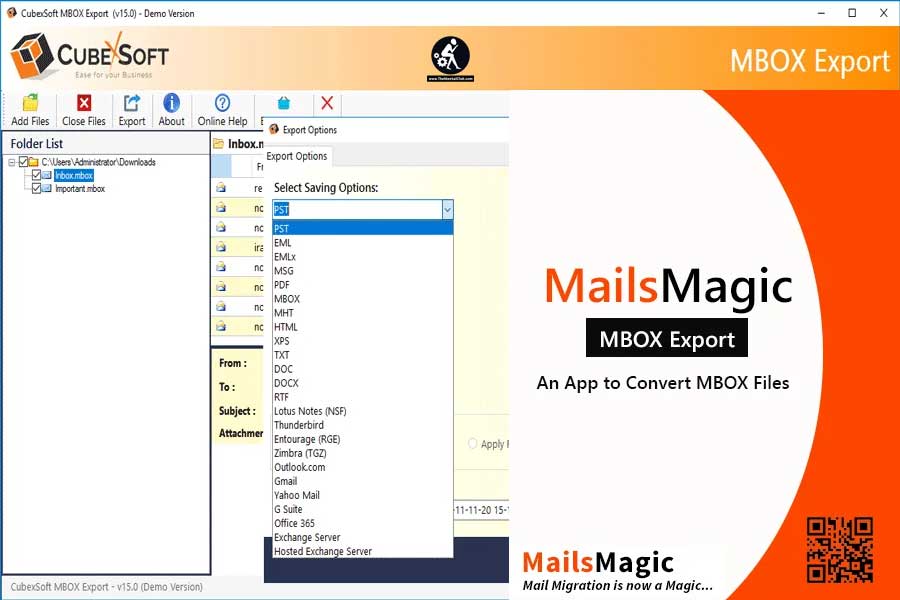 MailsMagic MBOX to PST Converter