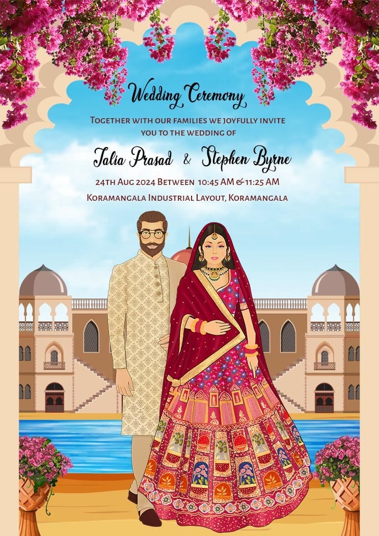 indian wedding invitation 